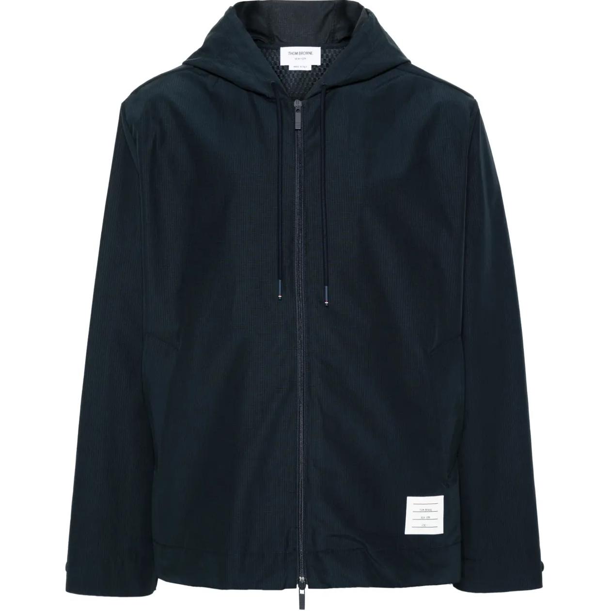 

THOM BROWNE Худи на шнурке, Marine Blue