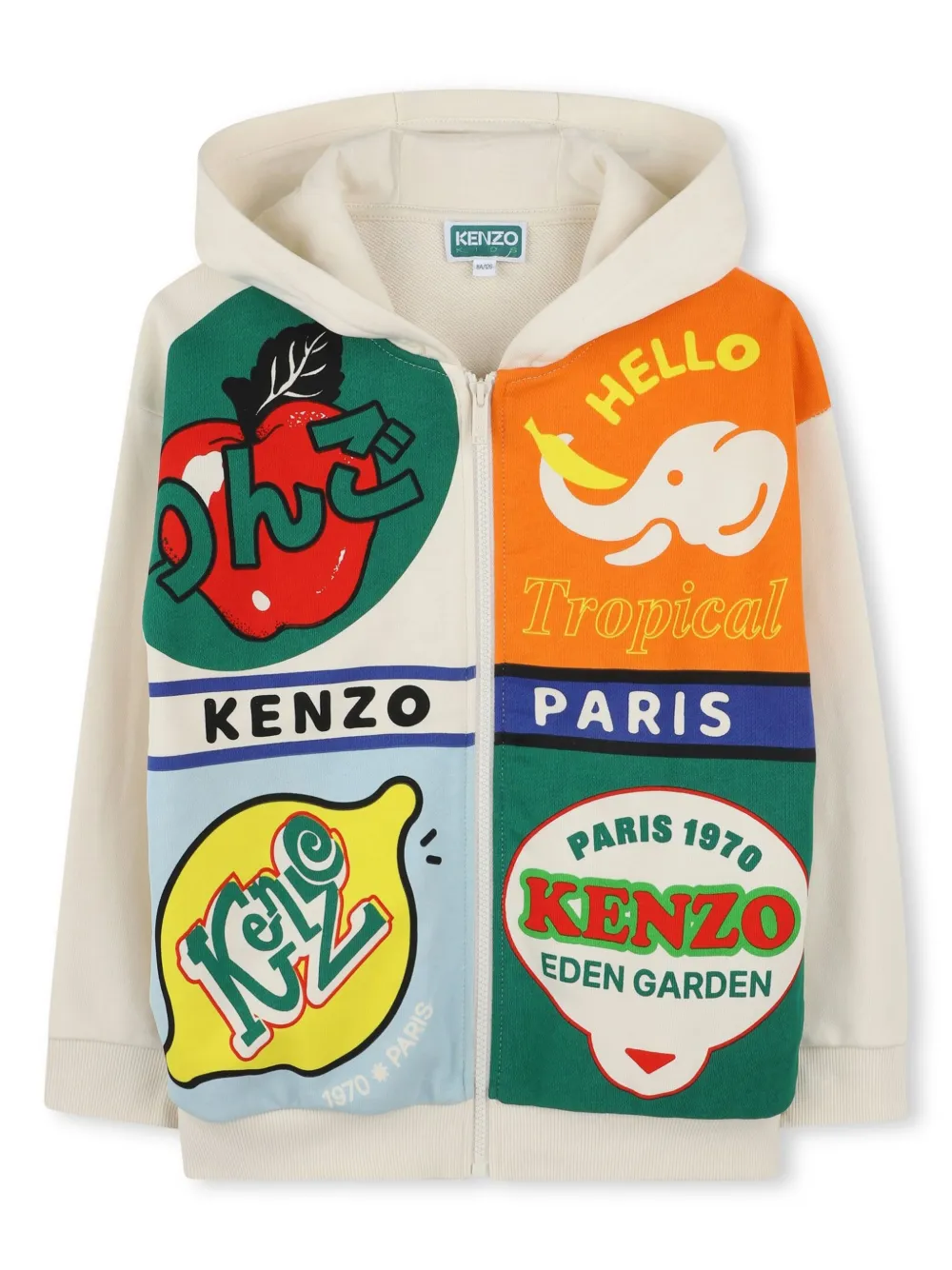 

Худи на молнии с логотипом Kenzo Kids, нейтральный