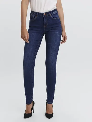 

Джинсы скинни Vero Moda "VMTANYA MR S PIPING", синий