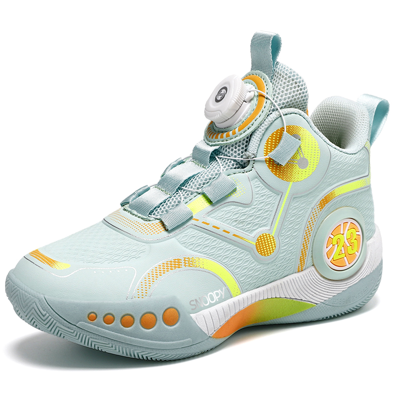 

Баскетбольные кроссовки для детей и подростков с высоким верхом, противоскользящие, амортизирующие, износостойкие, водонепроницаемые SNOOPY, зеленый