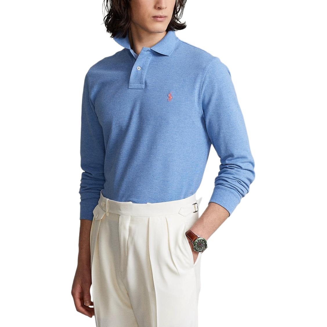 Поло мужское slim fit Polo Ralph Lauren, синий — фото 2