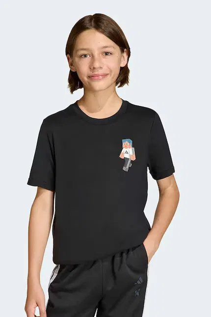 Футболка детская Minecraft Adidas, черный