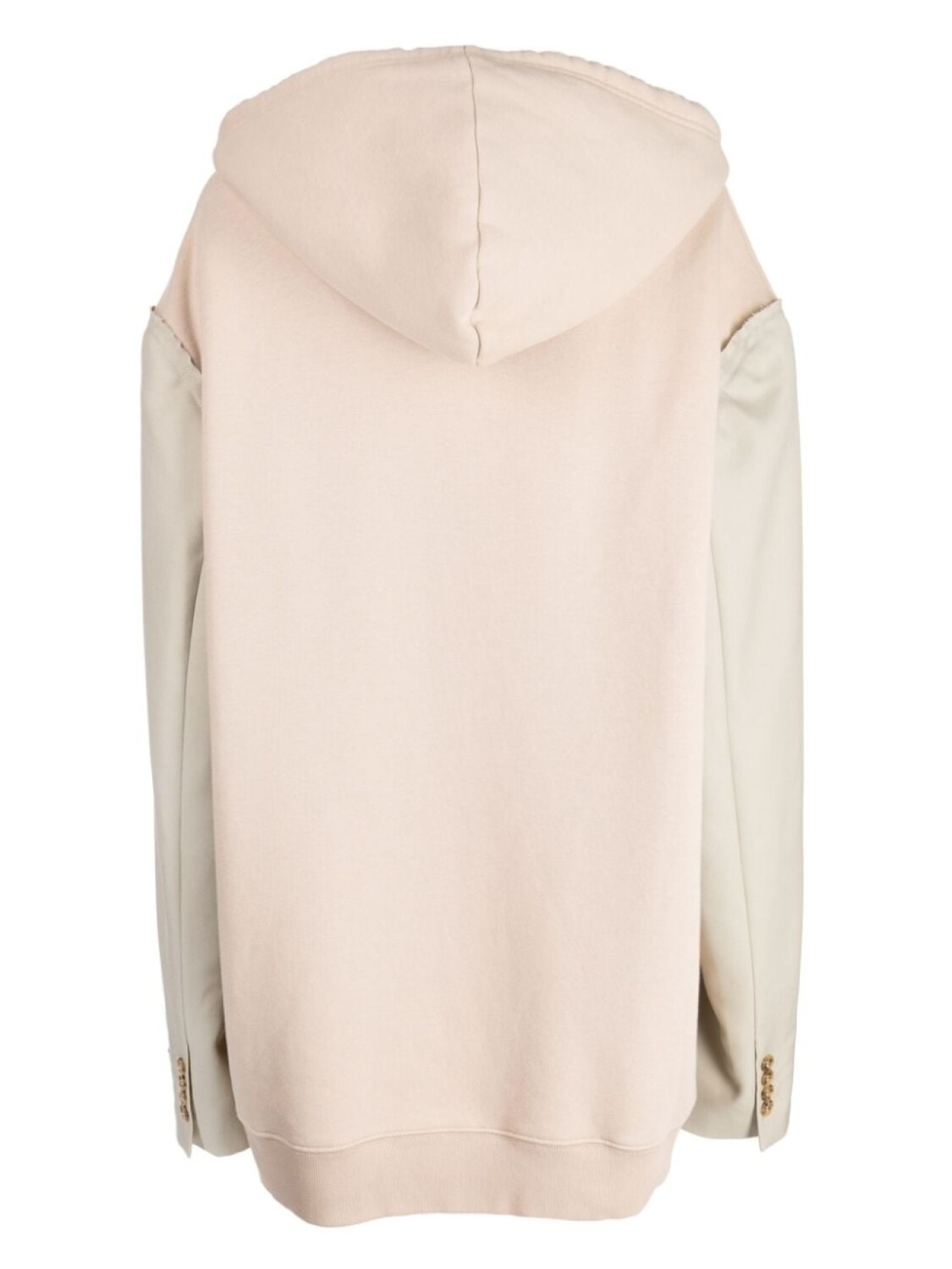 

MM6 Maison Margiela худи со вставками, коричневый