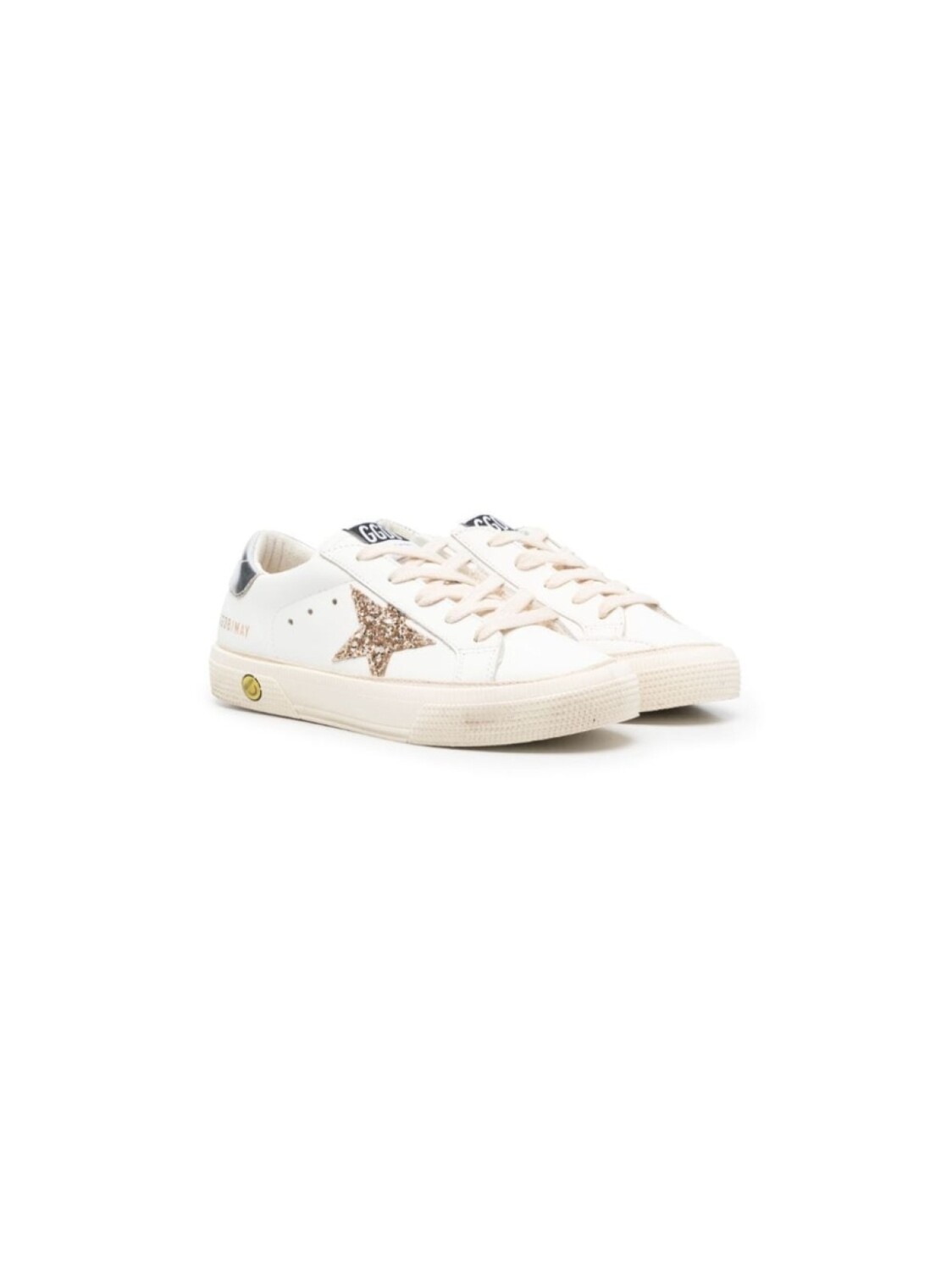 

Golden Goose Kids кеды Old School с блестками, белый