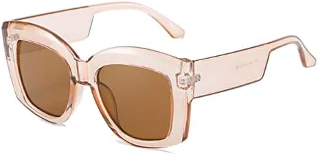 

Ретро большие разноцветные солнцезащитные очки для женщин, солнцезащитные очки UV400 для мужчин, фиолетово-оранжевые солнцезащитные очки MTZJH, Champagne Tea