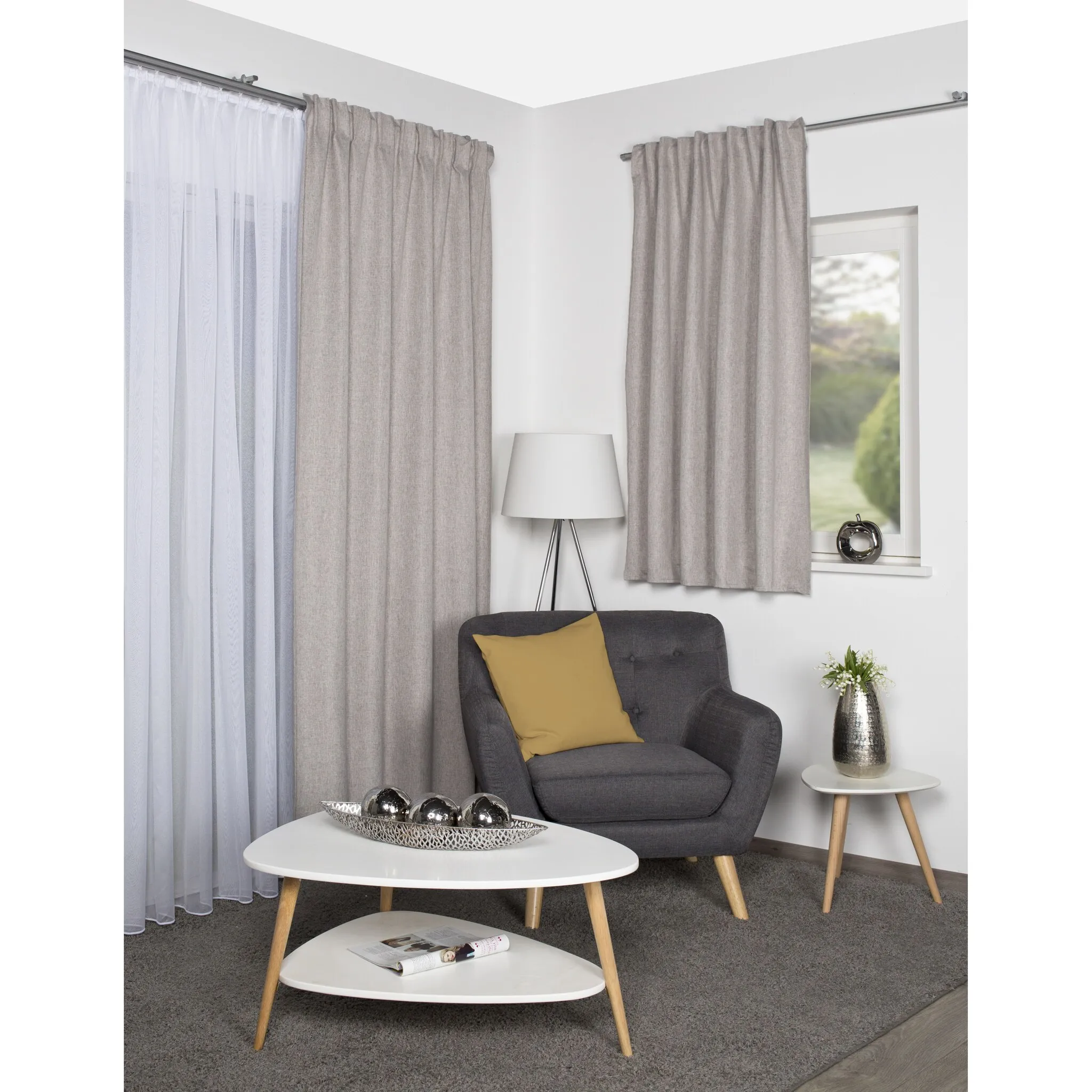 

Домой Основы Шторы «SANDA Set», (3 шт), готовая штора, блэкаут Home Basics, серо-коричневый