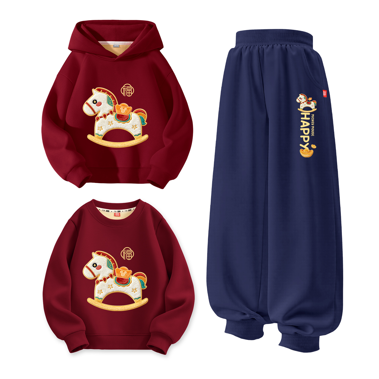 

Детский костюм Tang с круглым вырезом и толстым воротником Disney, [thickened and fleece-lined]dimu ma бордовый+dimu ma темно-синий +dimu ma wine красный