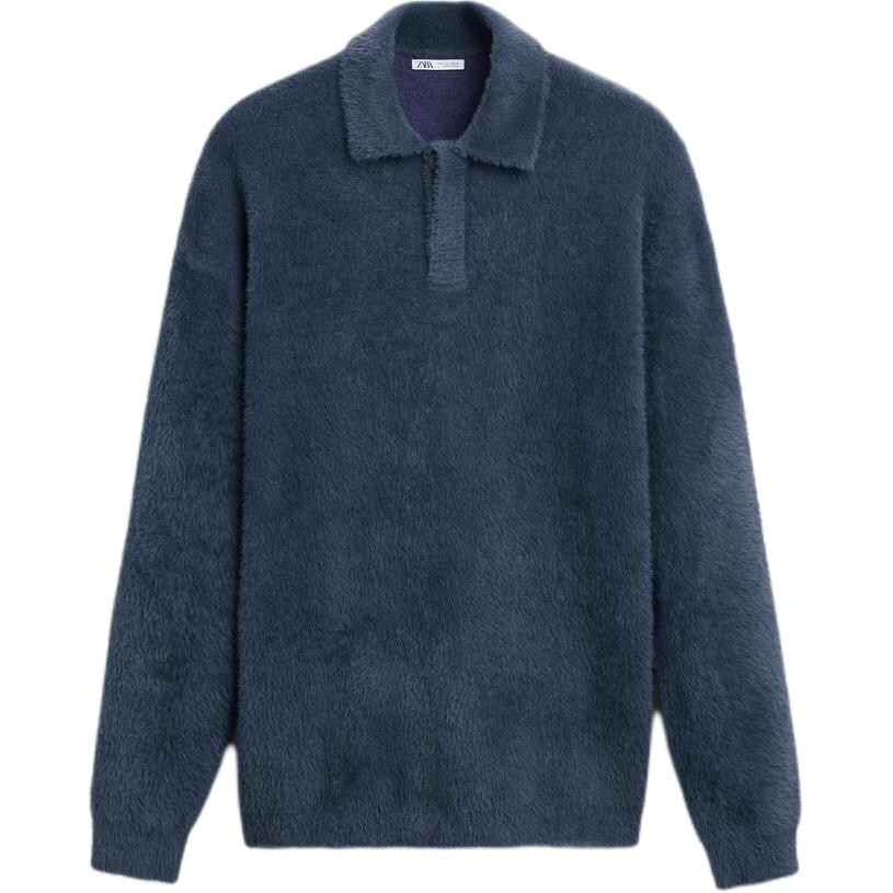 

Рубашка поло мужская синяя Zara, синий
