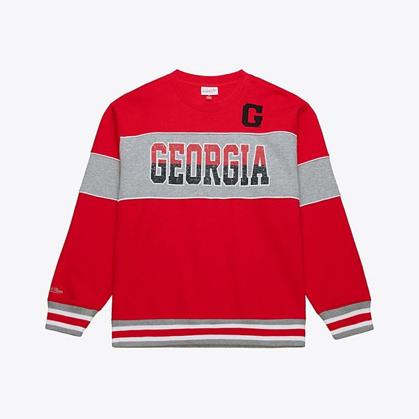 

Мужской красный свитшот Georgia Bulldogs Mitchell & Ness