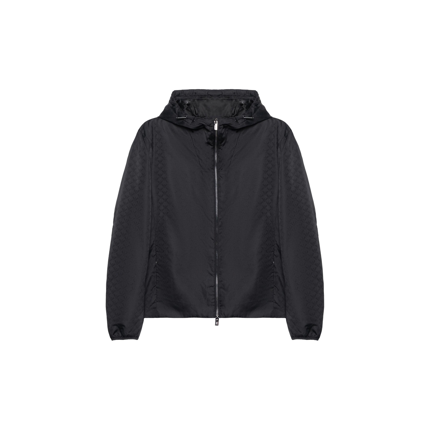 

EMPORIO ARMANI Монограмма на молнии худи с капюшоном, Black