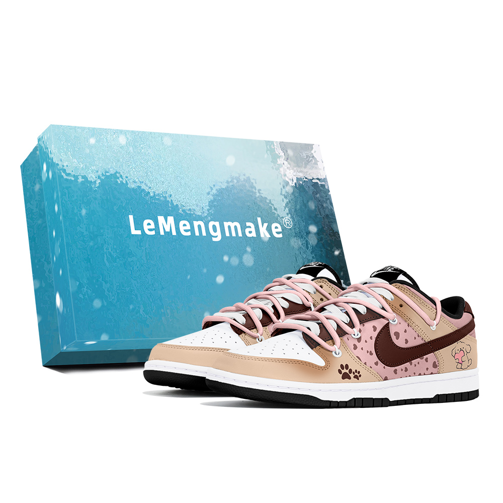 

Nike Кроссовки для скейтбординга Dunk Joy Lemon, износостойкие, низкие, коричневые, мужские