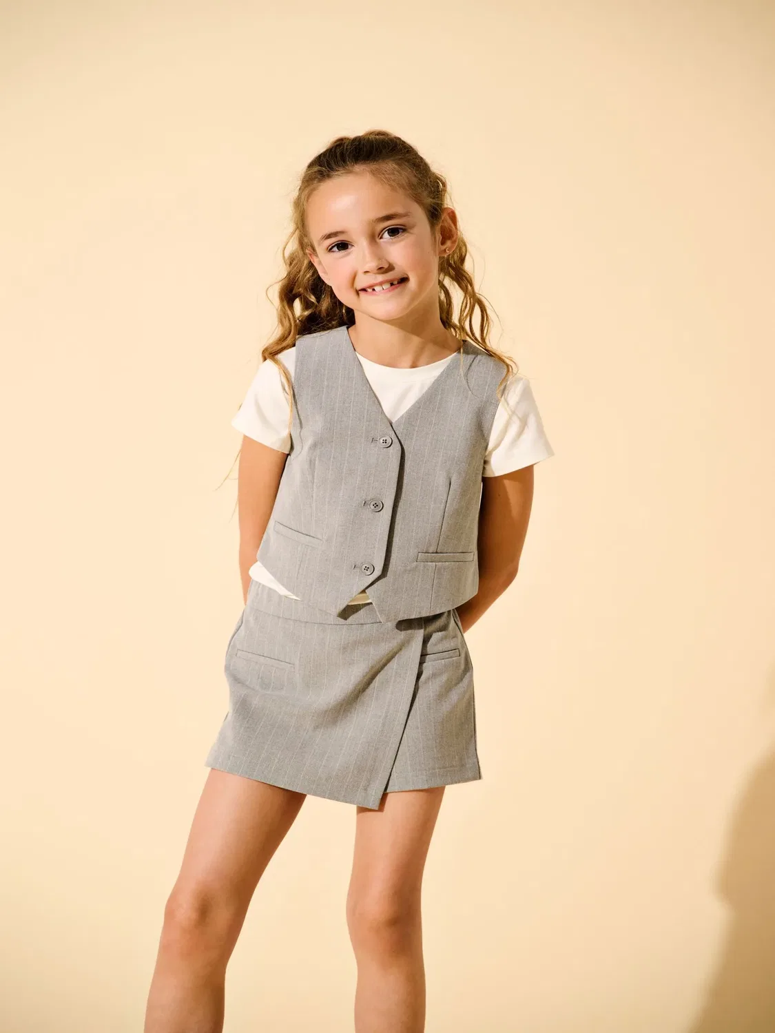 Скортс, Light Grey Melange, KIDS ONLY — фото 3