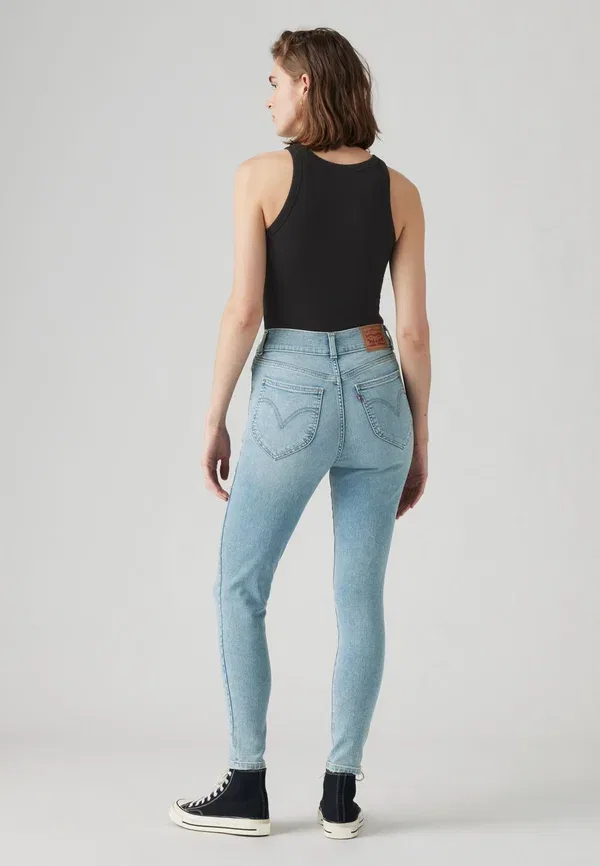 Джинсы Levi's Retro high skinny double button, скинни-фит, цвет черный — фото 3