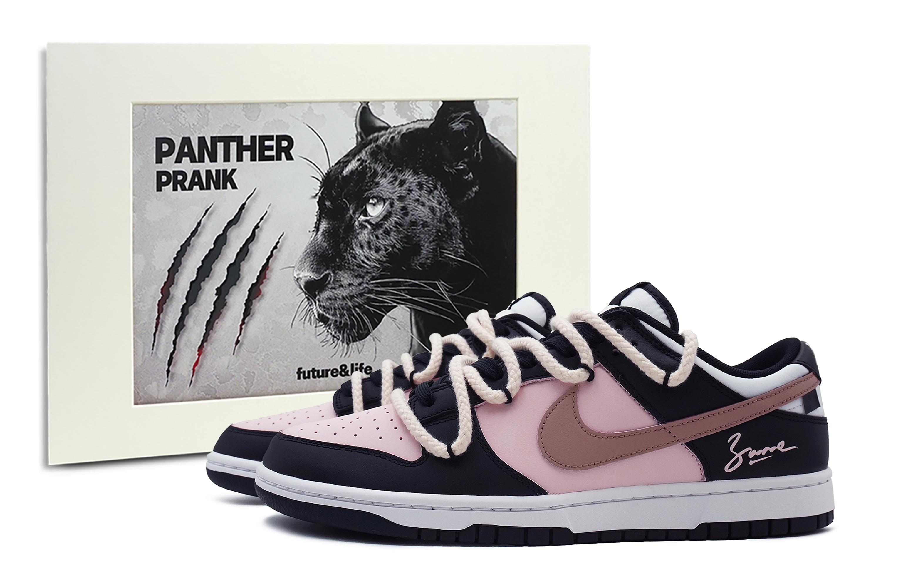 

Nike Детские кроссовки для скейтбординга Dunk Anti Slip, износостойкие, низкие, черные, для подростков