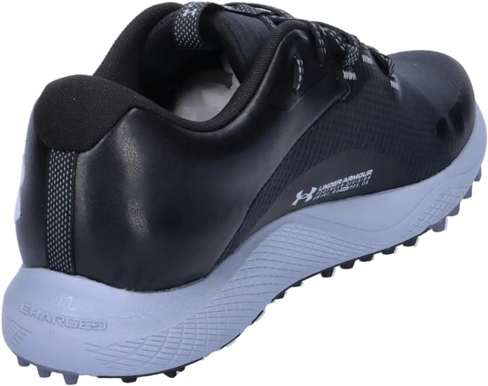 Мужские гольф-туфли Under Armour Charged Draw 2 с шипами, черный/серый — фото 3