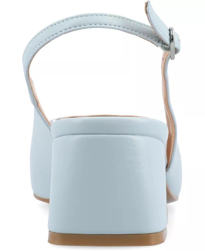 Женские туфли-лодочки Everlee Tru Comfort из пеноматериала с квадратным носком и ремешком на спине Journee Collection, синий — фото 3