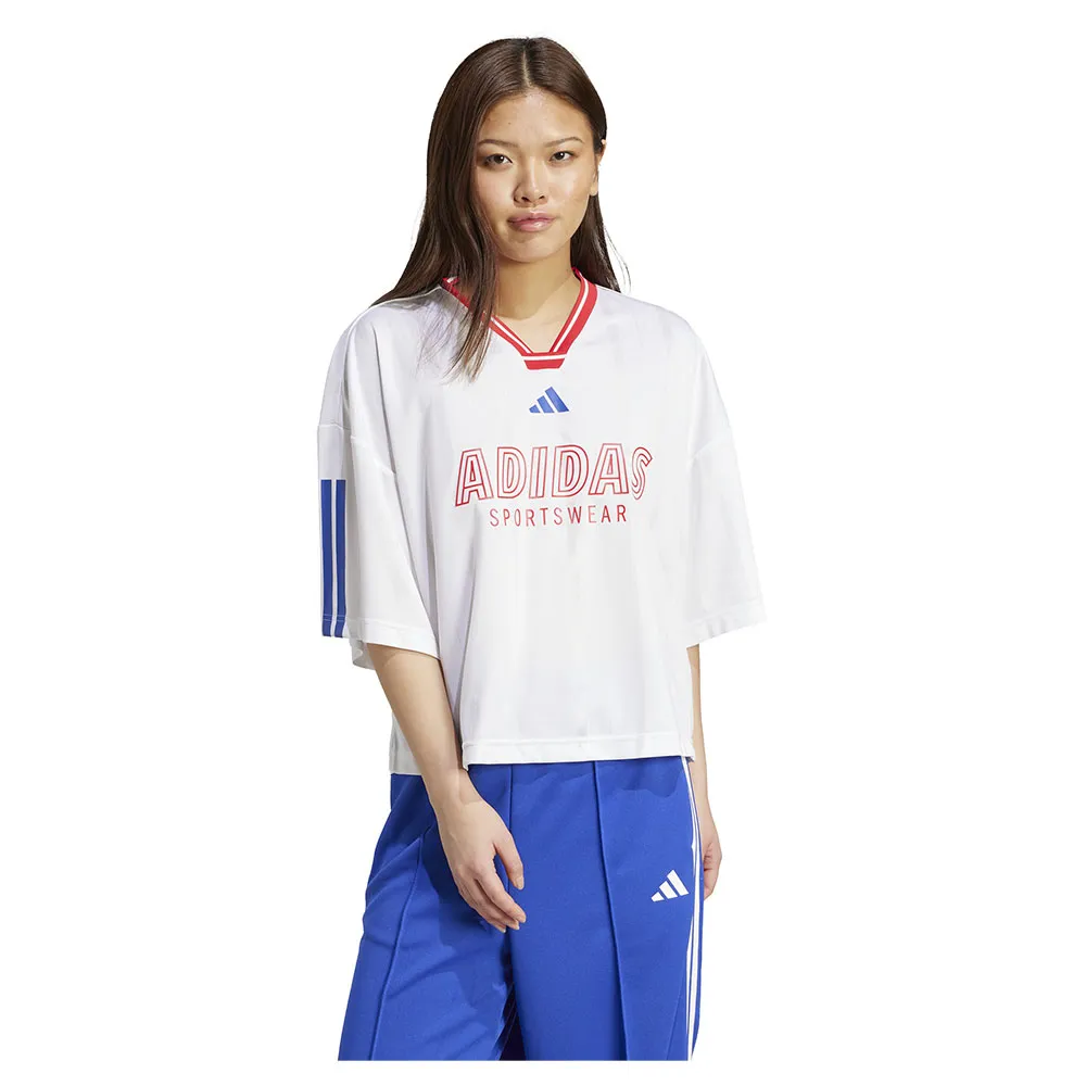 

Футболка adidas Tiro Nations Pack Boyfriend, белый