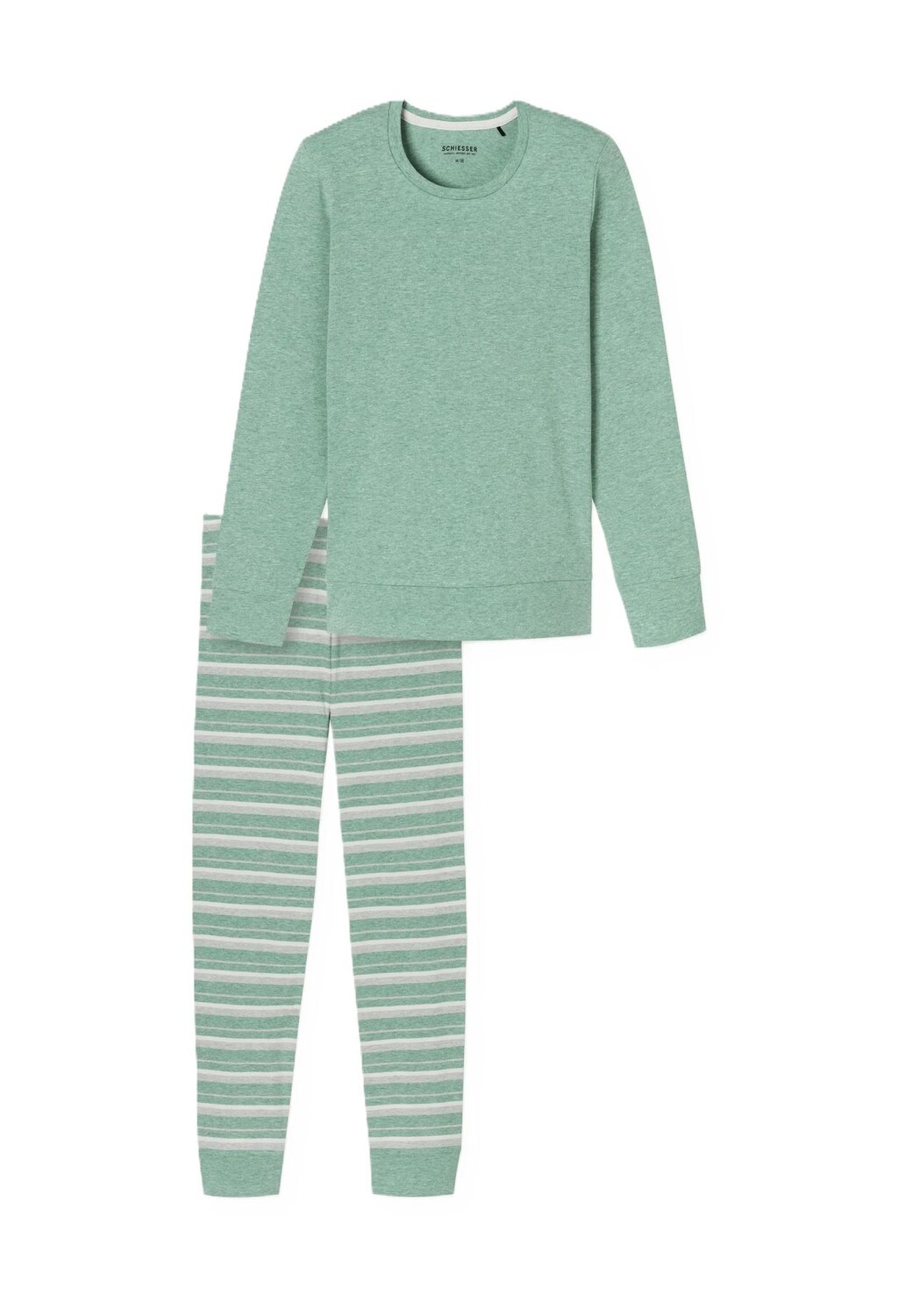 

Пижама Casual Essentials, качество одинарного джерси, для женщин SCHIESSER, цвет 704 Gr_n Melange