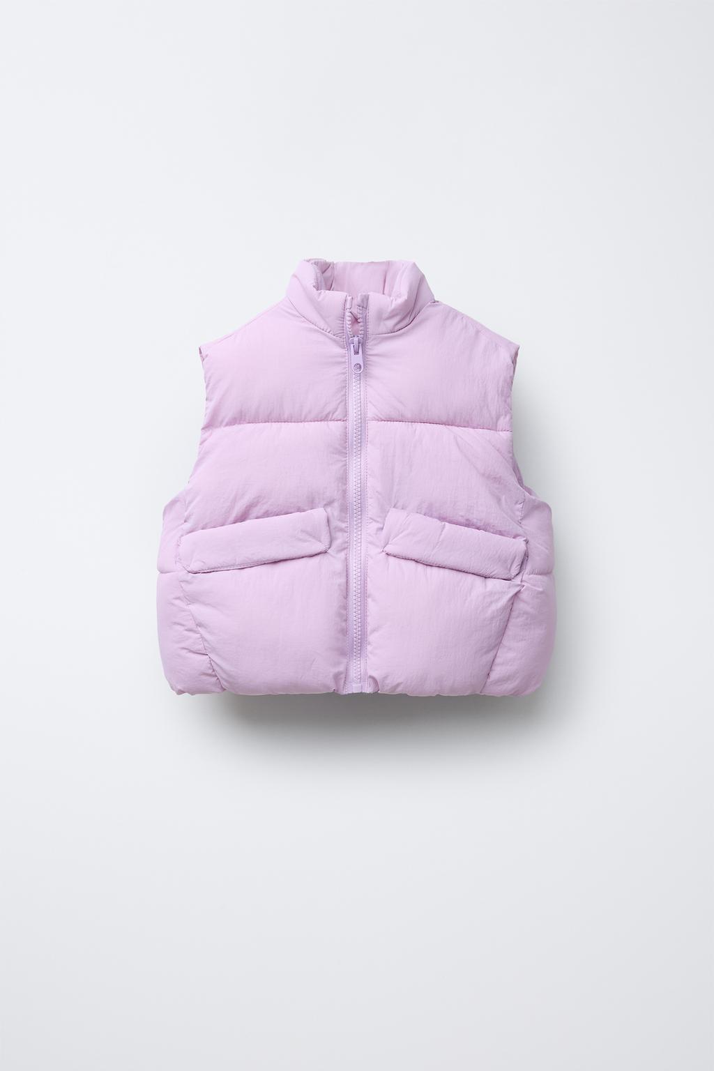 

Водоотталкивающий жилет с карманами ZARA, цвет Mauve
