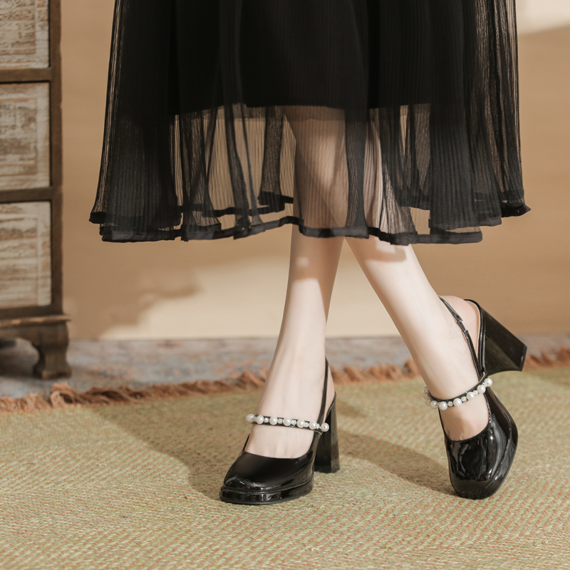 Dunnu Женские туфли на платформе с массивным каблуком черные, цвет Black — фото 3