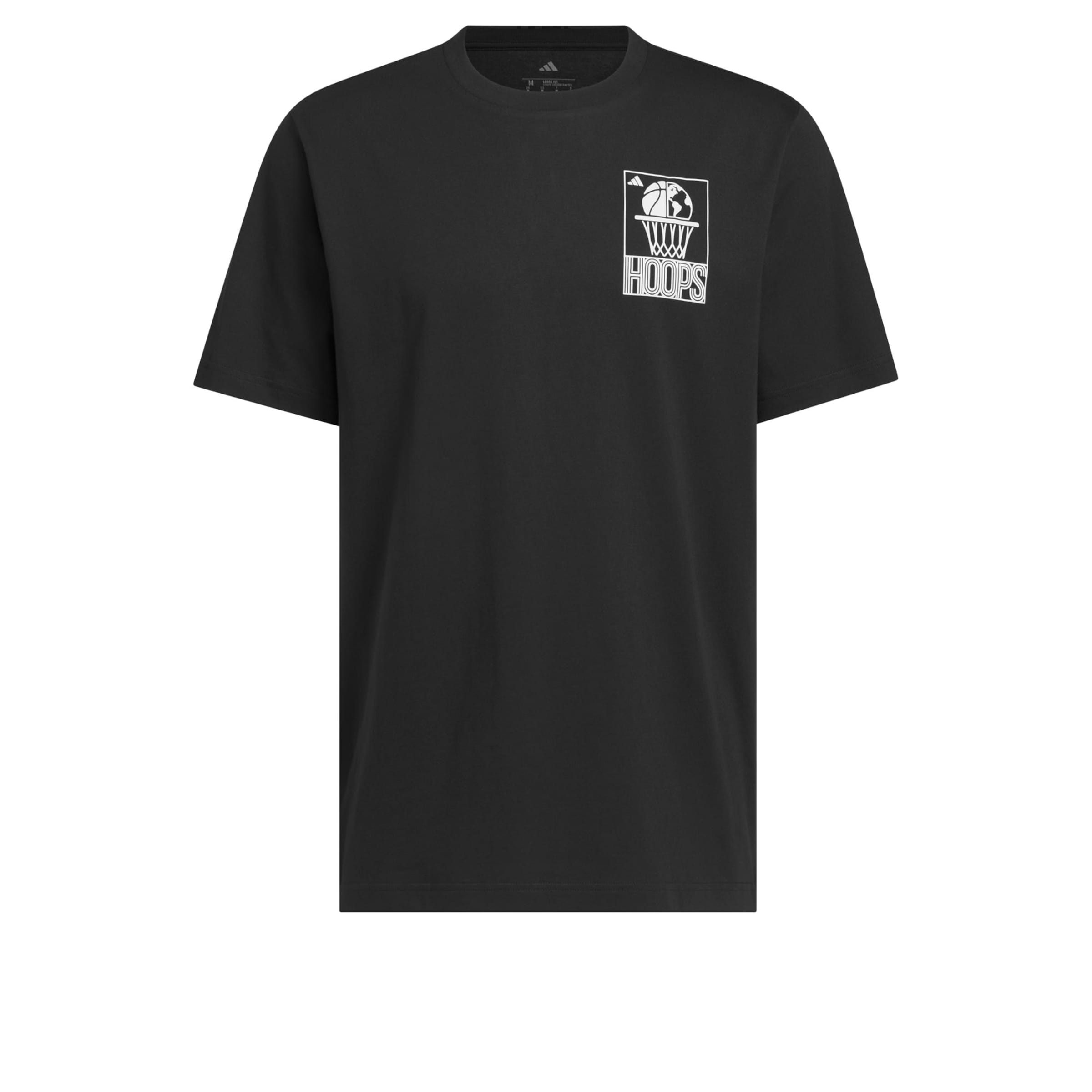 

Adidas Performance Футболка 'World Wide Hoops' в черном цвете