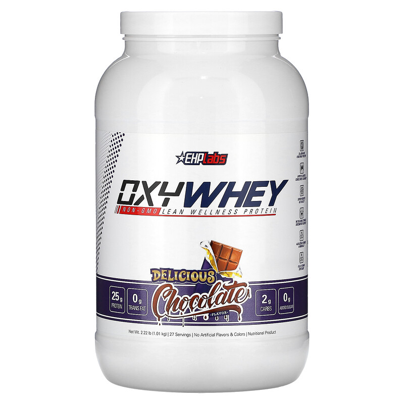 

EHPlabs, OxyWhey, постный оздоровительный протеин, вкусный шоколад, 1,01 кг (2,22 фунта)