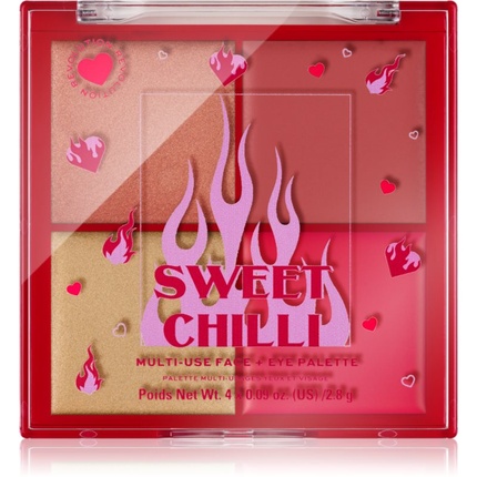 

I Heart Revolution Палитра румян и хайлайтера Sweet Chilli 4X0,9 г