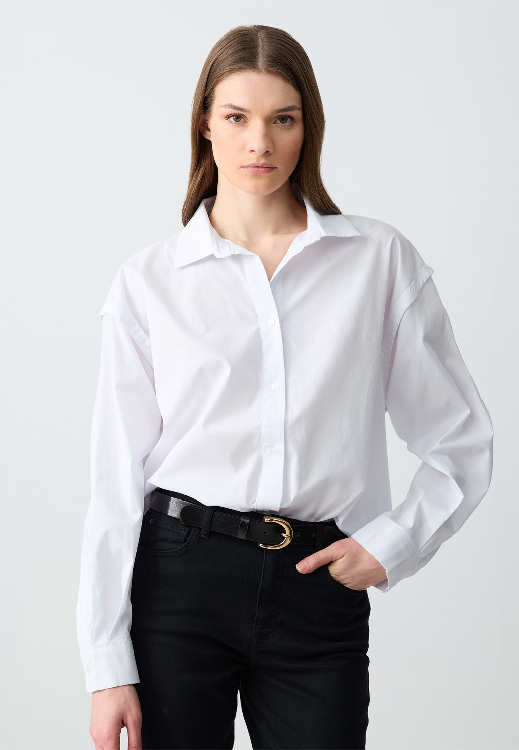 

Блузка на пуговицах LOOSE FIT COLLAR Jimmy Key, белый