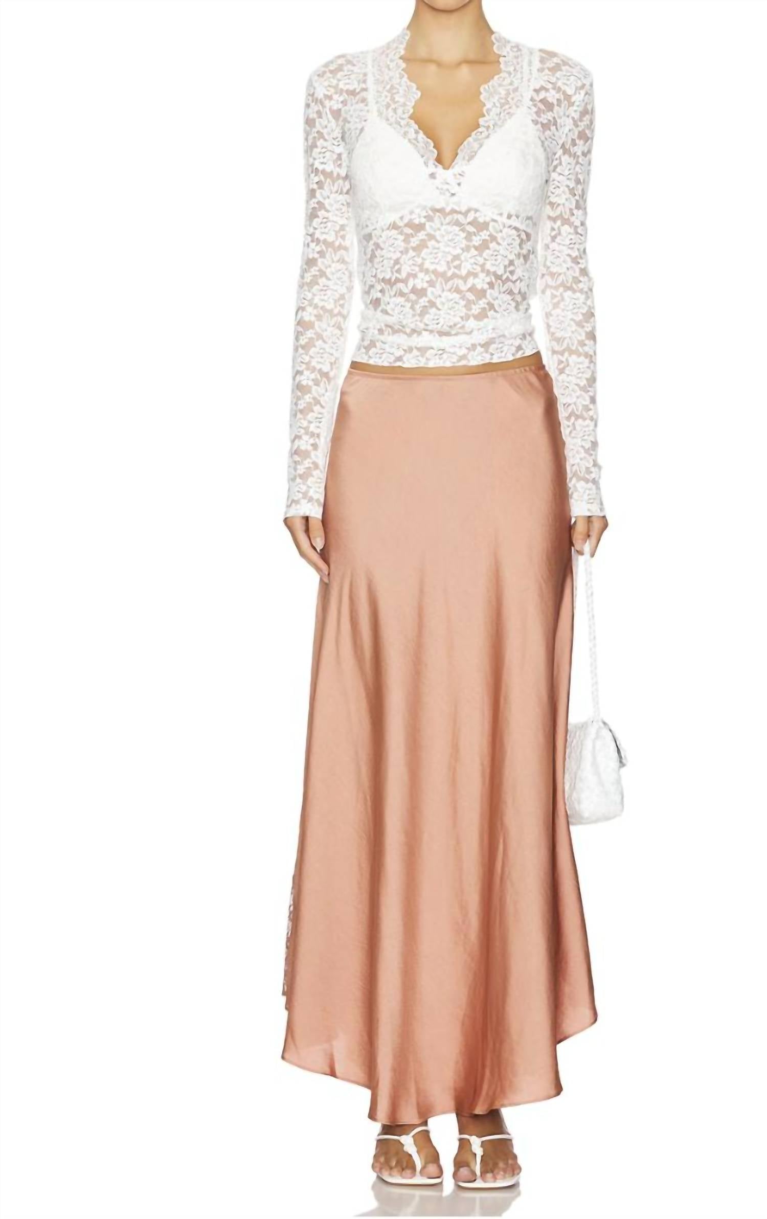 

Make You Mine 1/2 юбка-макси в цвете Cafe Latte Free People