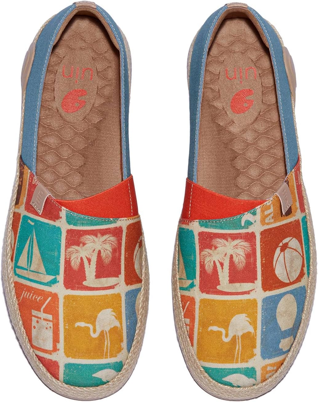 

Мужские эспадрильи UIN Slip Ons- легкие прогулочные повседневные лоферы, удобные, с ручной росписью, серия Marbella, Marbellaⅰ-seaside Memories