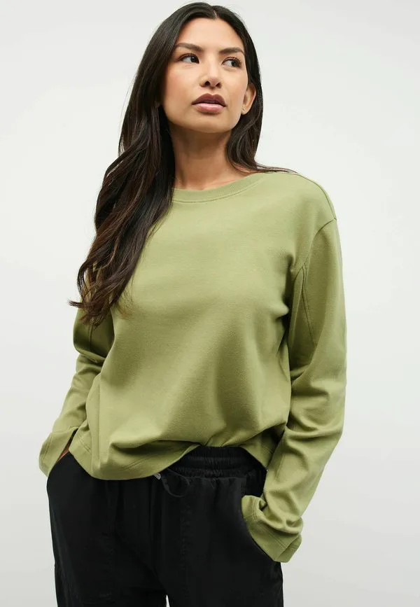 

Футболка с длинными рукавами и круглым вырезом из трикотажа Next, Olive Green, Зеленый, Футболка с длинными рукавами и круглым вырезом из трикотажа Next, Olive Green
