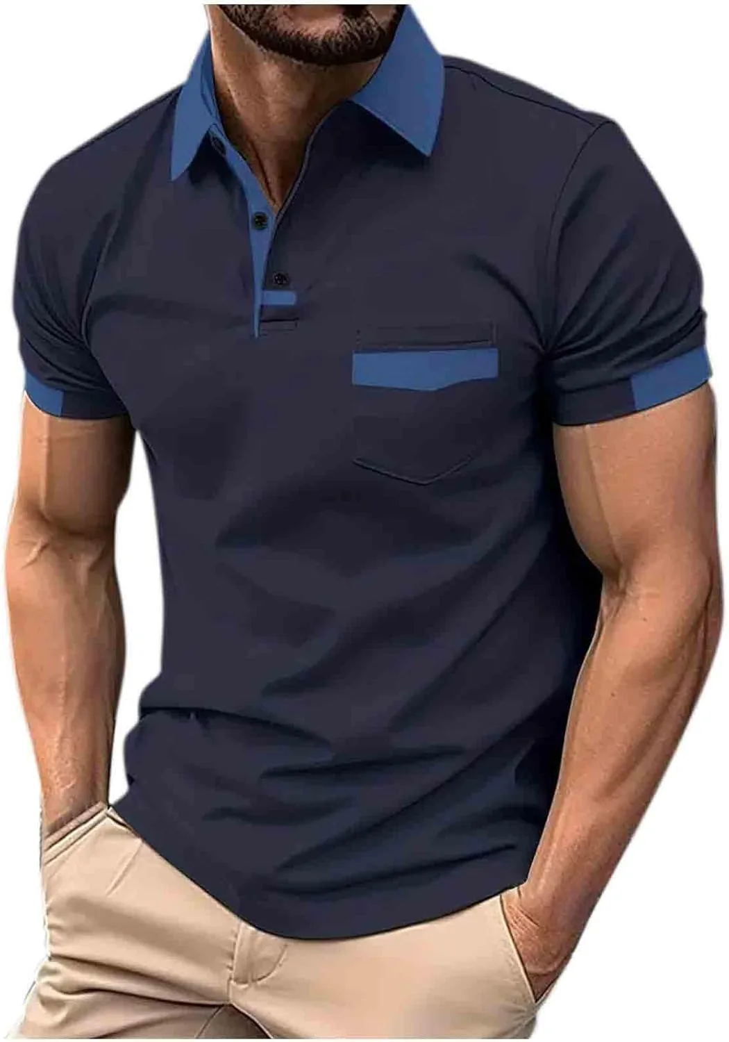 

Футболка с высоким воротником и градиентным горошком для мужчин