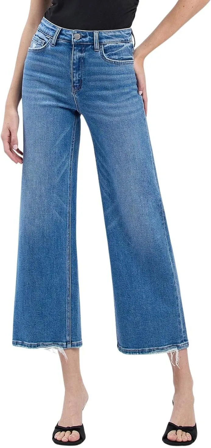 

Flying Monkey джинсы женские High-Rise Cropped Wide Leg