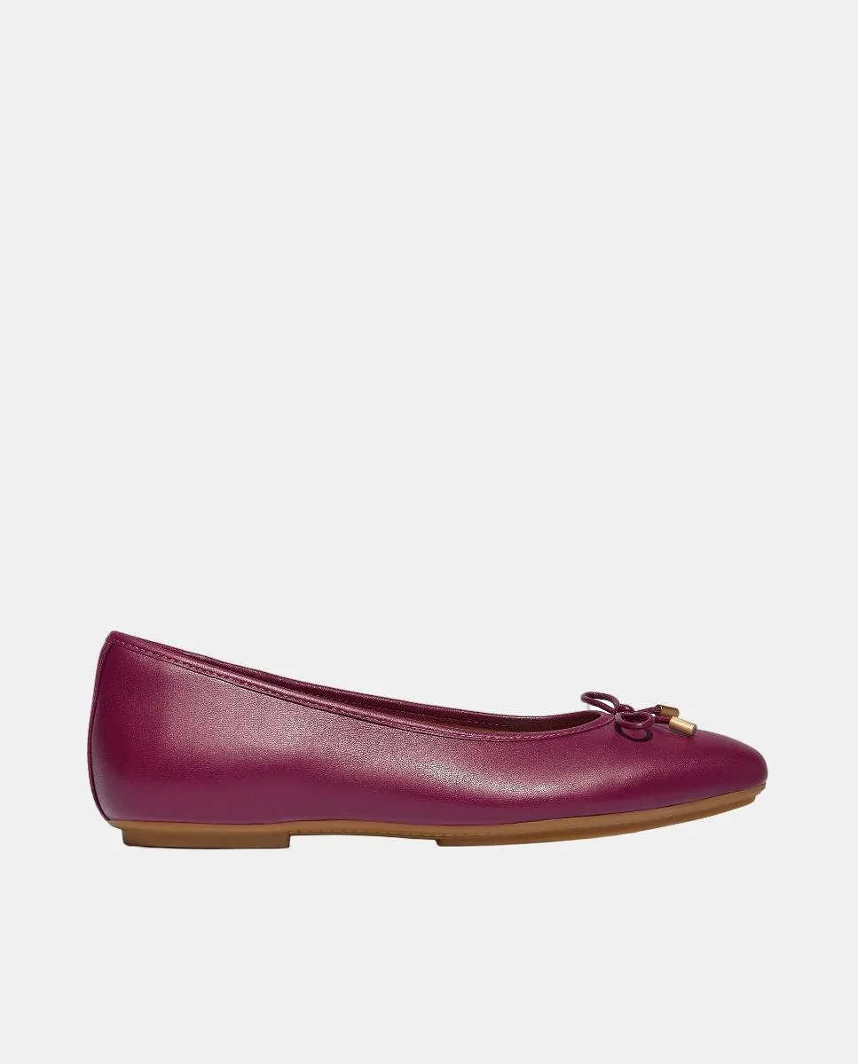 Кожаные балетки Delicato Bow Soft Fitflop FitFlop, вишневый красный