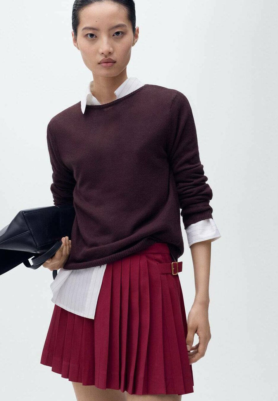 

Юбка Mango WITH BUCKLES, Bordeaux