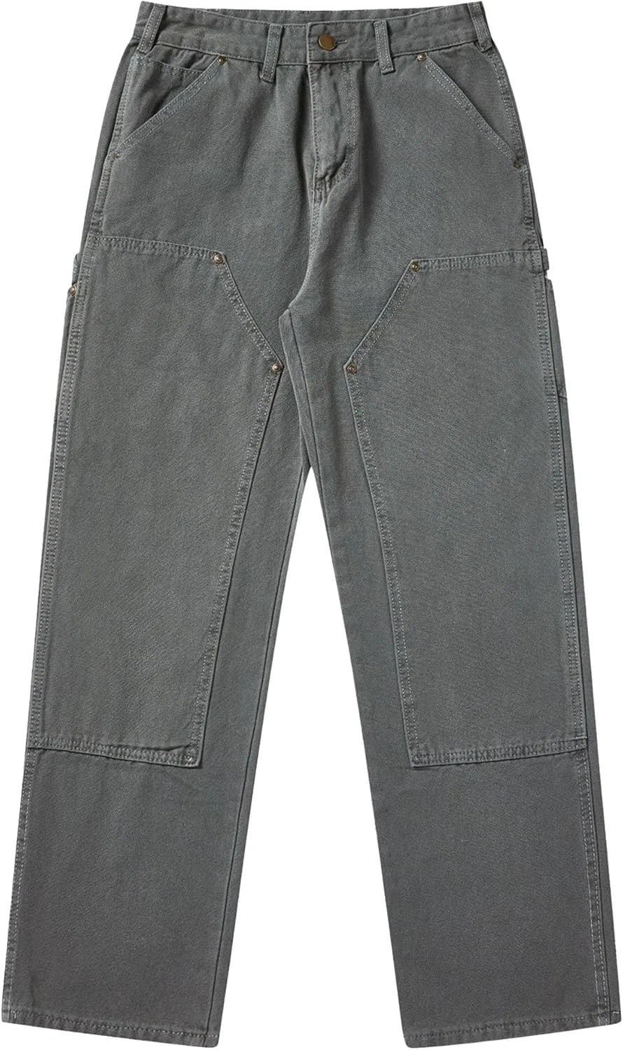 Джинсы свободные Cargo Work Pants, серо-зеленый