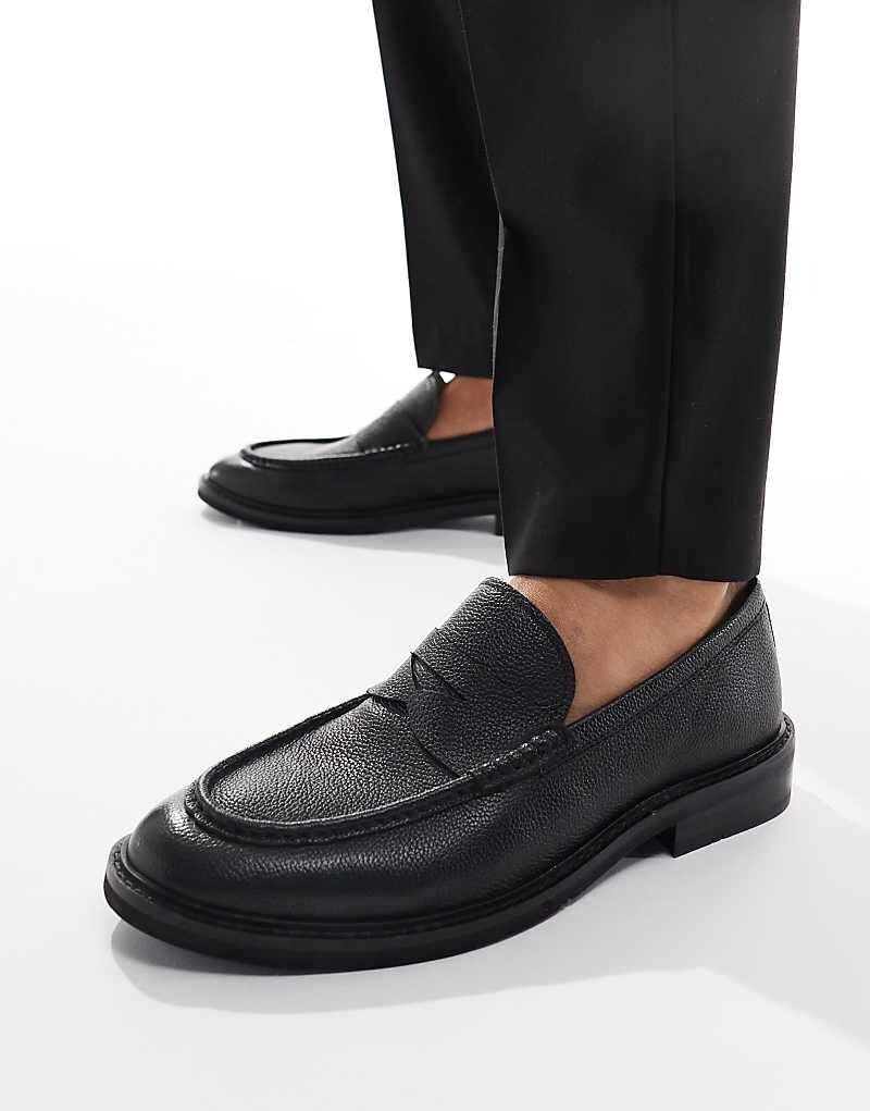 

schuh – Родос – Черные кожаные лоферы