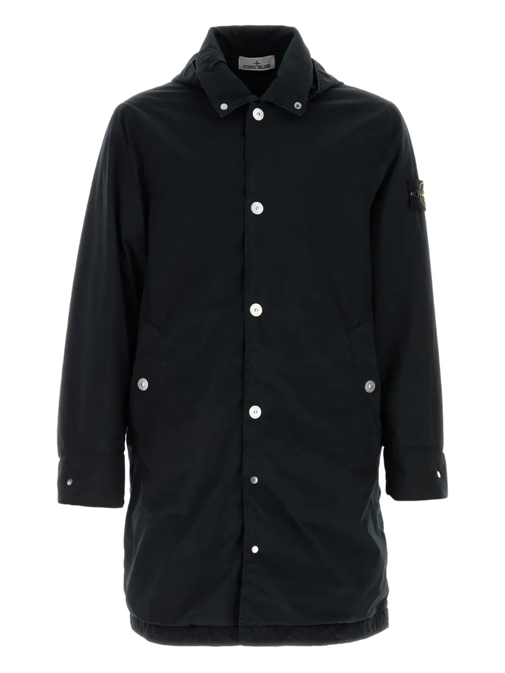 

Пальто с капюшоном Stone Island, синий