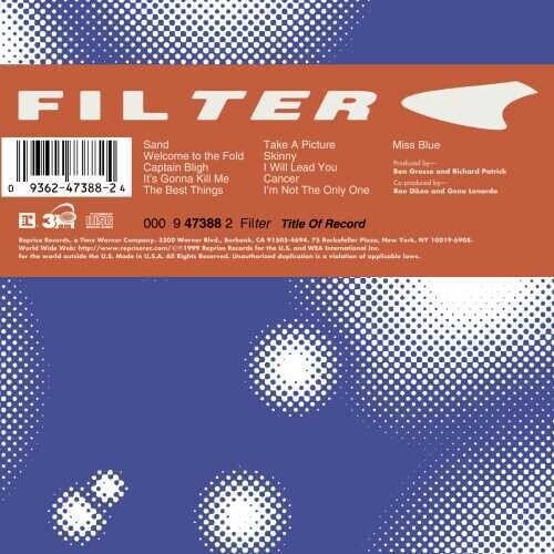 

Виниловая пластинка Filter - Title Of Record