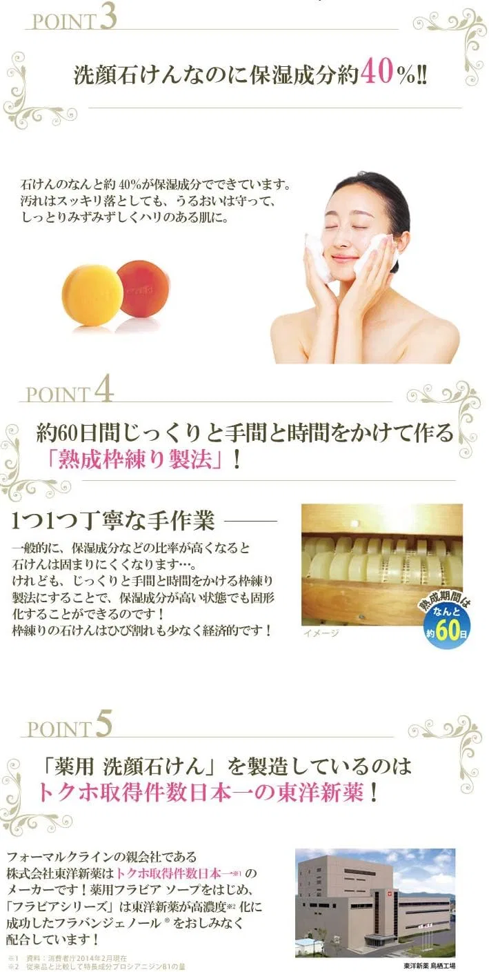 Мыло Formal Klein Medicated Flavia Soap, 4 шт. по 67 г, роза — фото 4