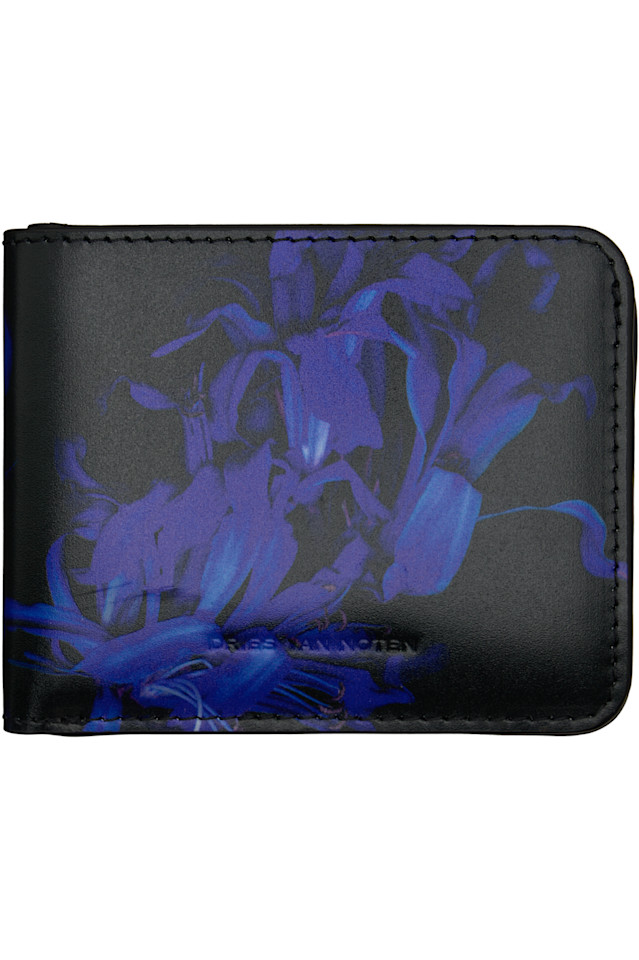 

Dries Van Noten Черно-Синий кошелек с цветочным узором