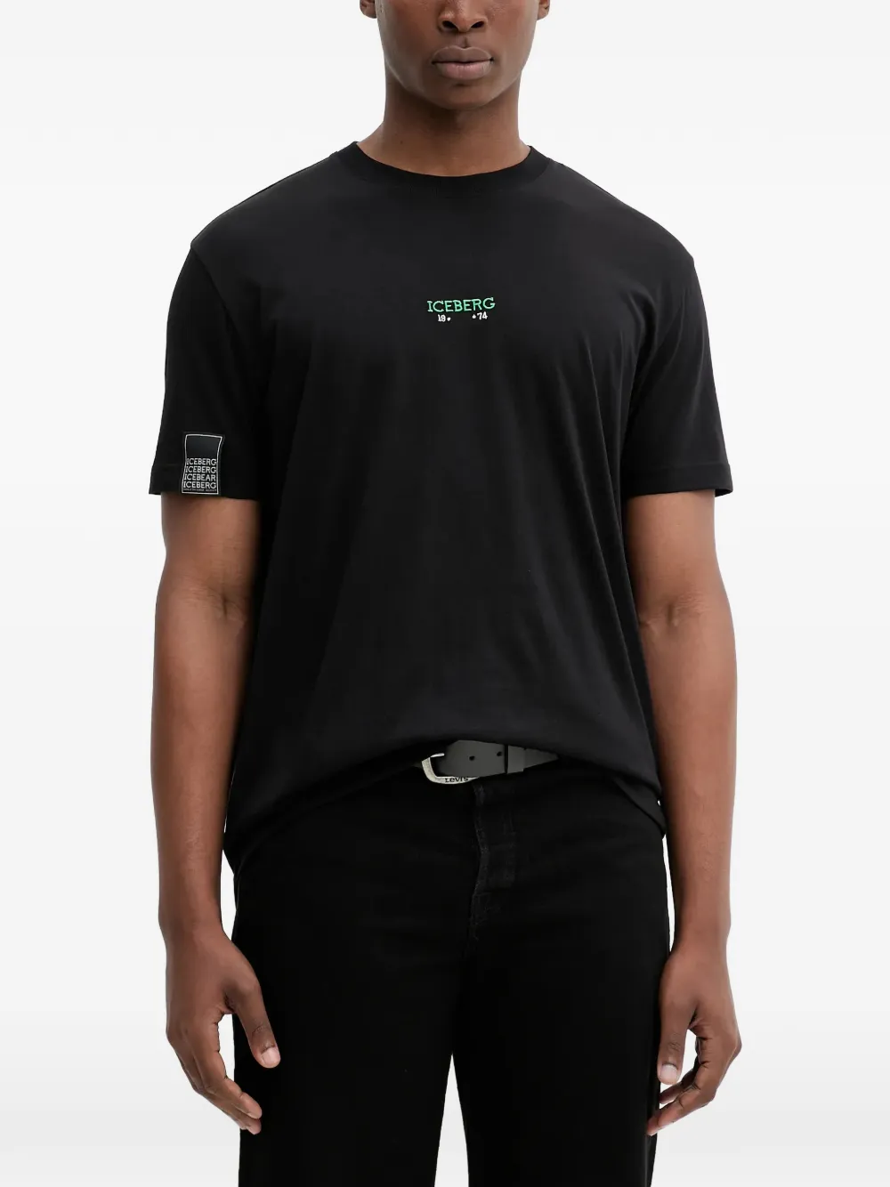 

Футболка с принтом "телефон" Iceberg, черный