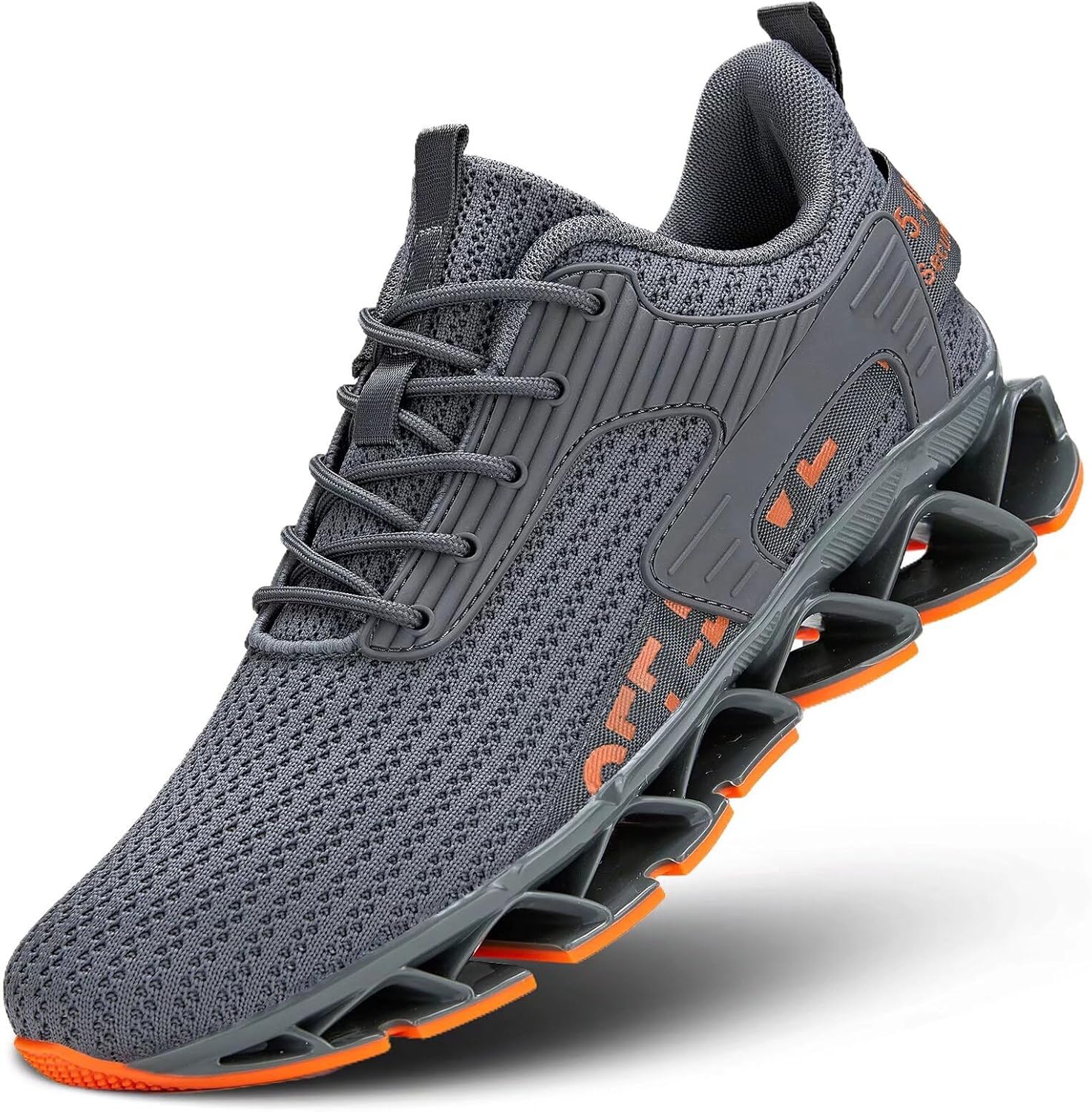 

Мужские модные кроссовки Vooncosir, дышащие сетчатые беговые кроссовки, лезвие, противоскользящая мягкая подошва, повседневная спортивная обувь для ходьбы, серый