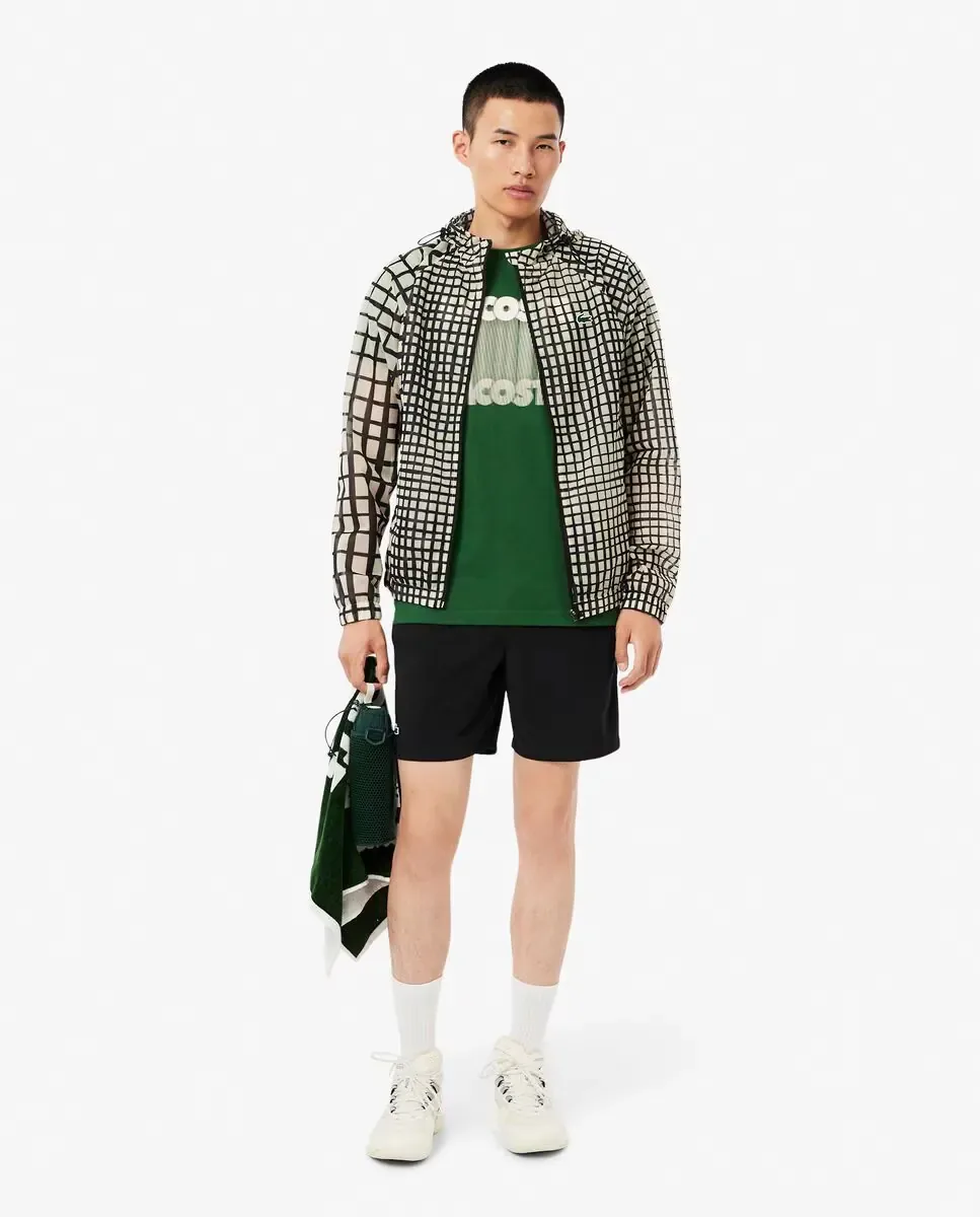 Мужская спортивная футболка с коротким рукавом и принтом Ultra-Dry Lacoste, зеленый — фото 4