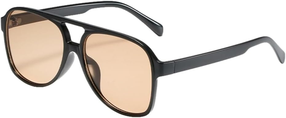 

Классические солнцезащитные очки большого размера для женщин в стиле ретро-винтаж с двойной перемычкой, большие солнцезащитные очки унисекс, желтые очки для вождения generic, C1-13147