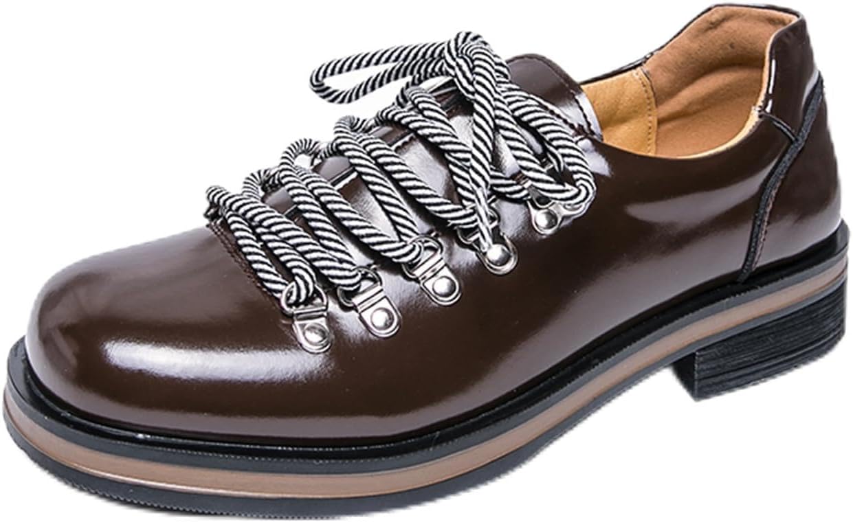 

Мужские туфли-оксфорды на шнуровке с круглым носком из натуральной кожи, с повышенной подошвой, низкие, нескользящие, удобные, делового и повседневного стиля для работы, офиса, вечеринки, свадьбы, вождения и шопинга Tixewsjh, коричневый