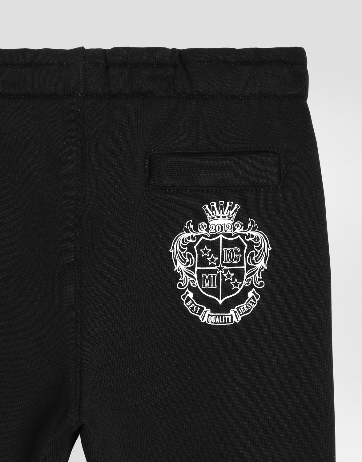 Флисовые брюки с принтом DOLCE & GABBANA, черный — фото 4
