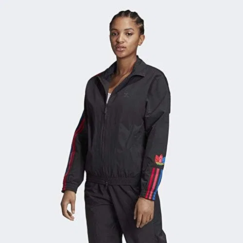 Женская ветровка adidas Adicolor 3D Trefoil, Black/Multicolor — фото 3