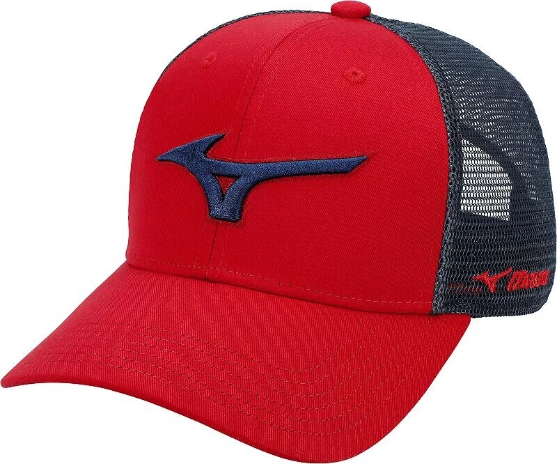 

Кепка дальнобойщика Mizuno Diamond, красный/темно-синий