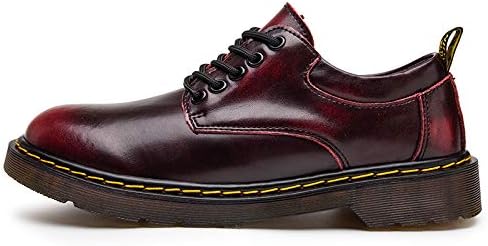 

Мужские повседневные кожаные туфли модные стильные на шнуровке с плоской подошвой Lhyxu, красный